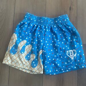 Baseball Lifestyle 101 Ice cream Shorts, youth small, blue